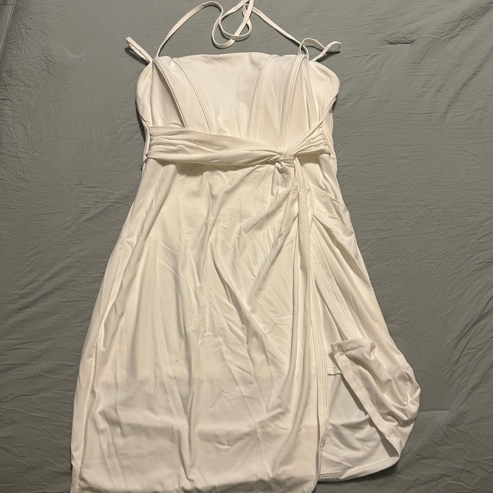 SHEIN Strapless White Dress